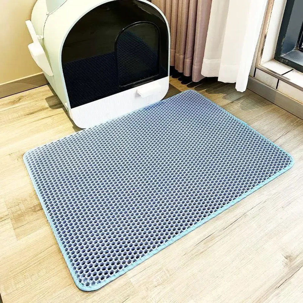 Double Layer Waterproof Cat Litter Mat Non-slip Washable Cat Sand Mat_3