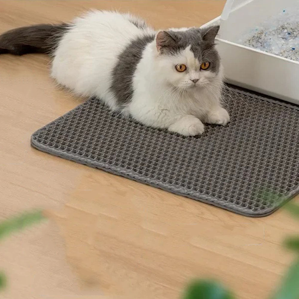 Double Layer Waterproof Cat Litter Mat Non-slip Washable Cat Sand Mat_4