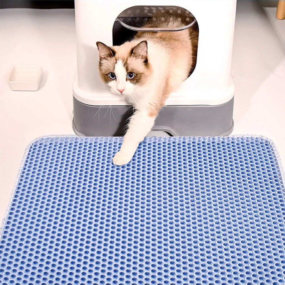 Double Layer Waterproof Cat Litter Mat Non-slip Washable Cat Sand Mat_10