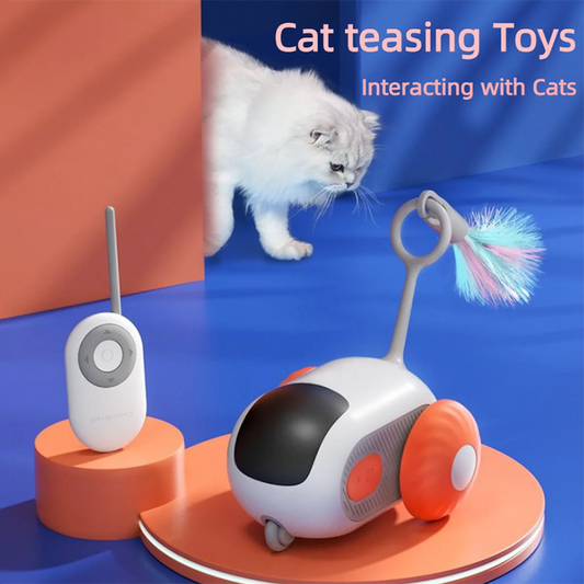 Rechargeable Interactive Remote Control Toy Car for Cats_0