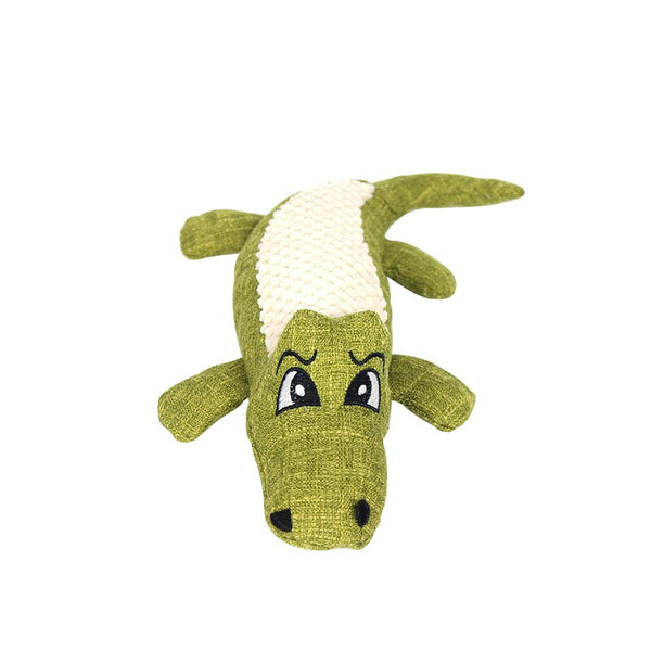 Interactive Plush Alligator Chew Toy for Dogs_8