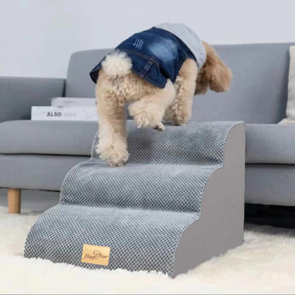 4-Tier Foam Dog Steps Pet Stairs Ramp for Beds and Couches_6