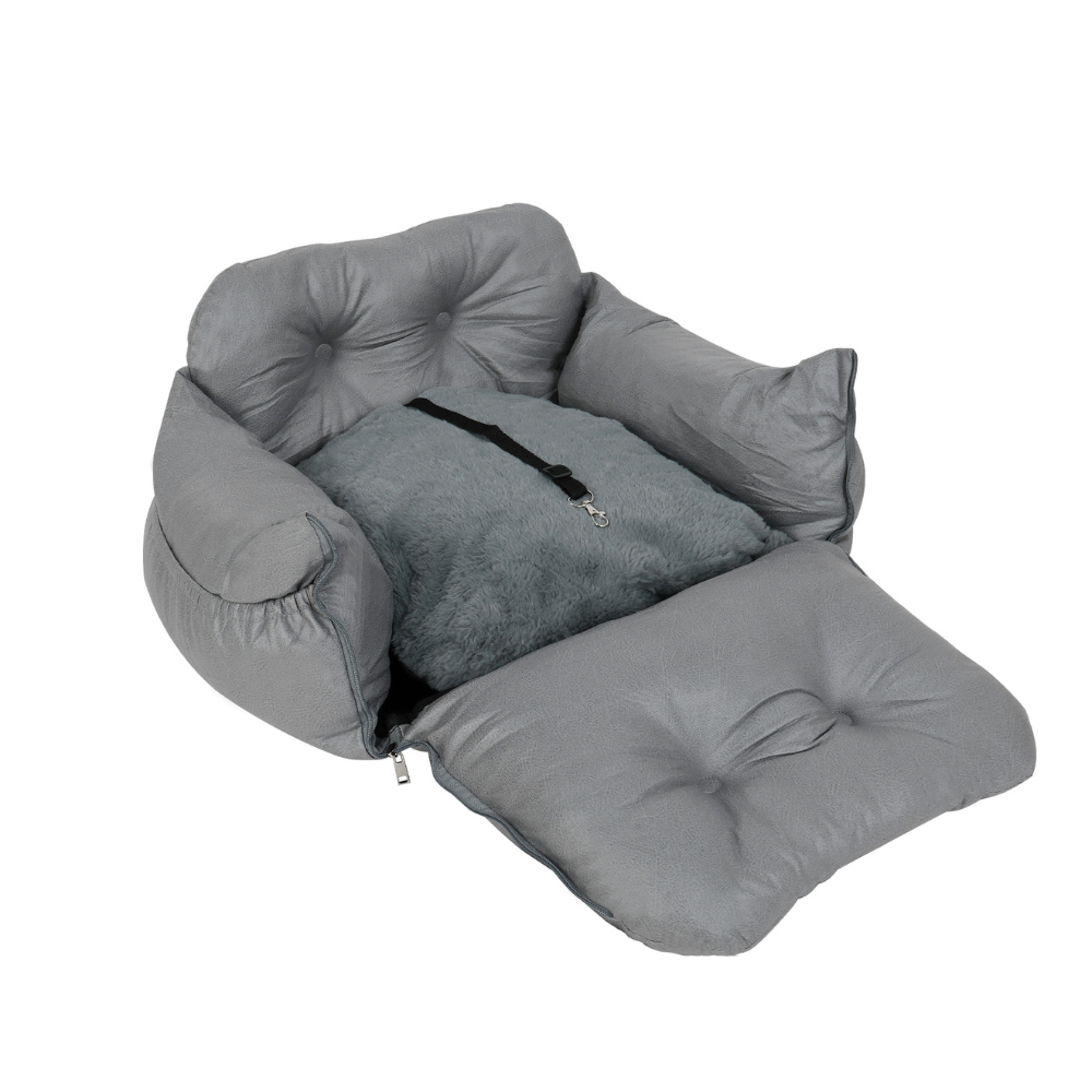 Dog Car Seat with Safety Belt Pet Booster Nest Cushion