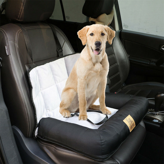 Car Seat Bed Waterproof Pet Cushion Mat with Removable Cover and Safety Belt_0