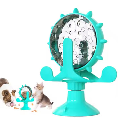 Ferris Wheel Food Dispensing Pet Toy Interactive For Cat Small Dogs_2