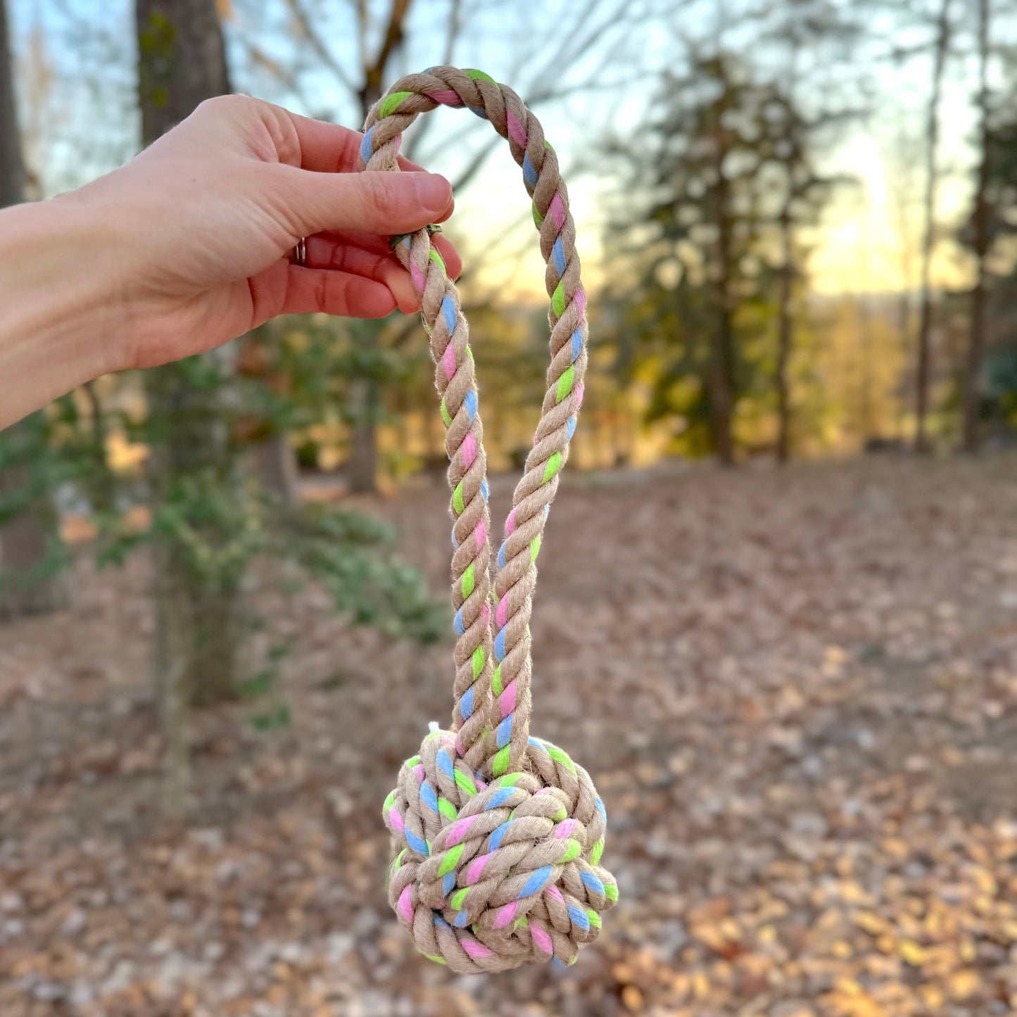 Knotty Paws Handmade Natural Hemp & Cotton Rope Pet Toys