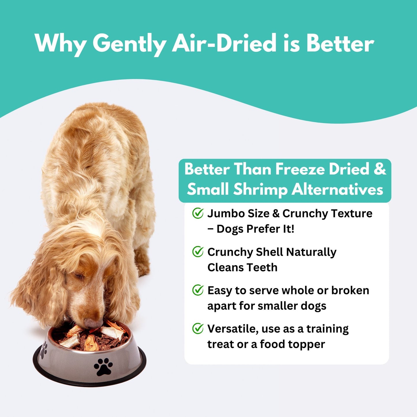 Alfie's Treatos Wild-Caught Australian Jumbo Shrimp Dog Treats