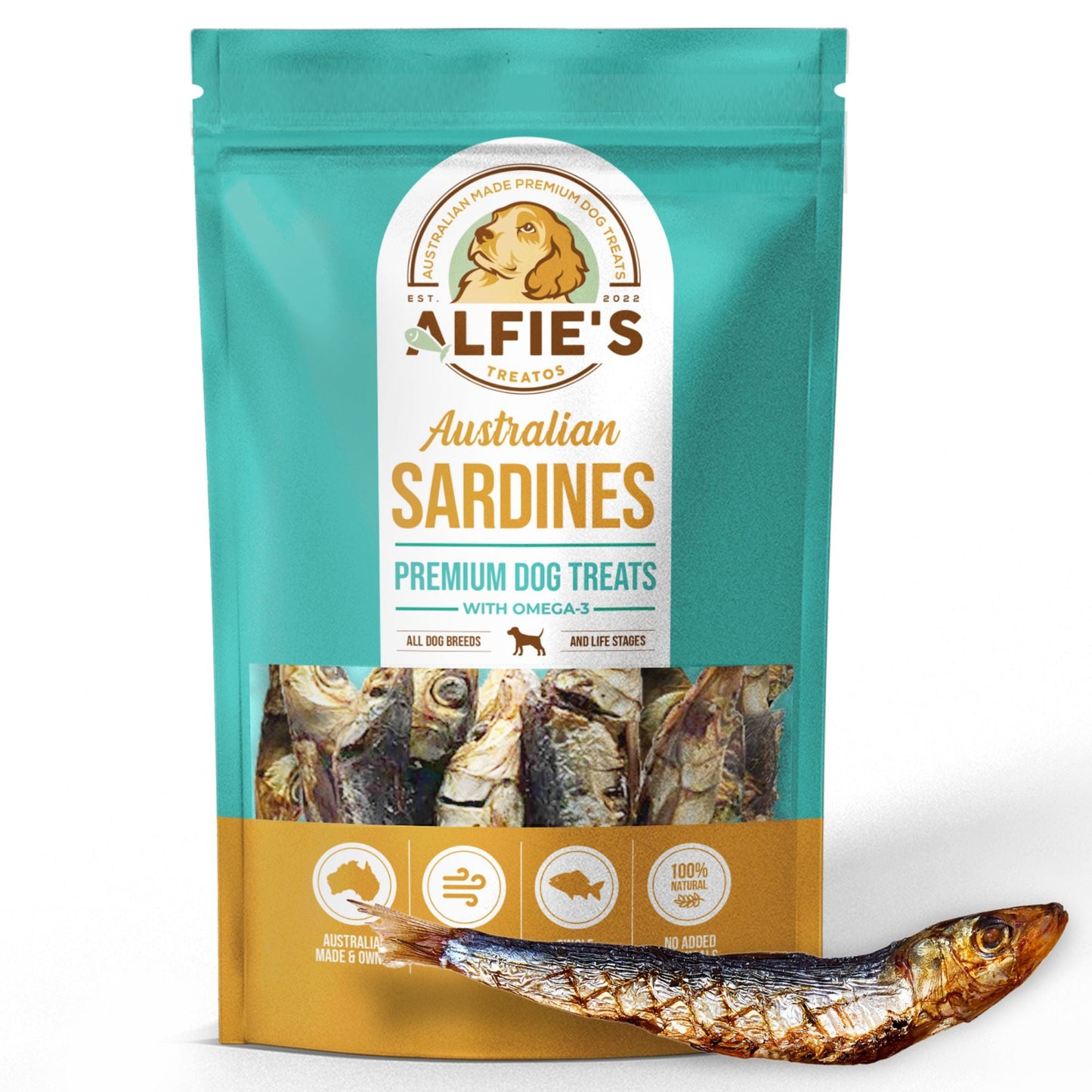 Alfie's Treatos Wild-Caught Australian Sardine Dog Treats