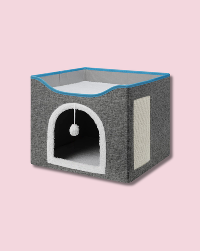 Cat House With Scratch Pad