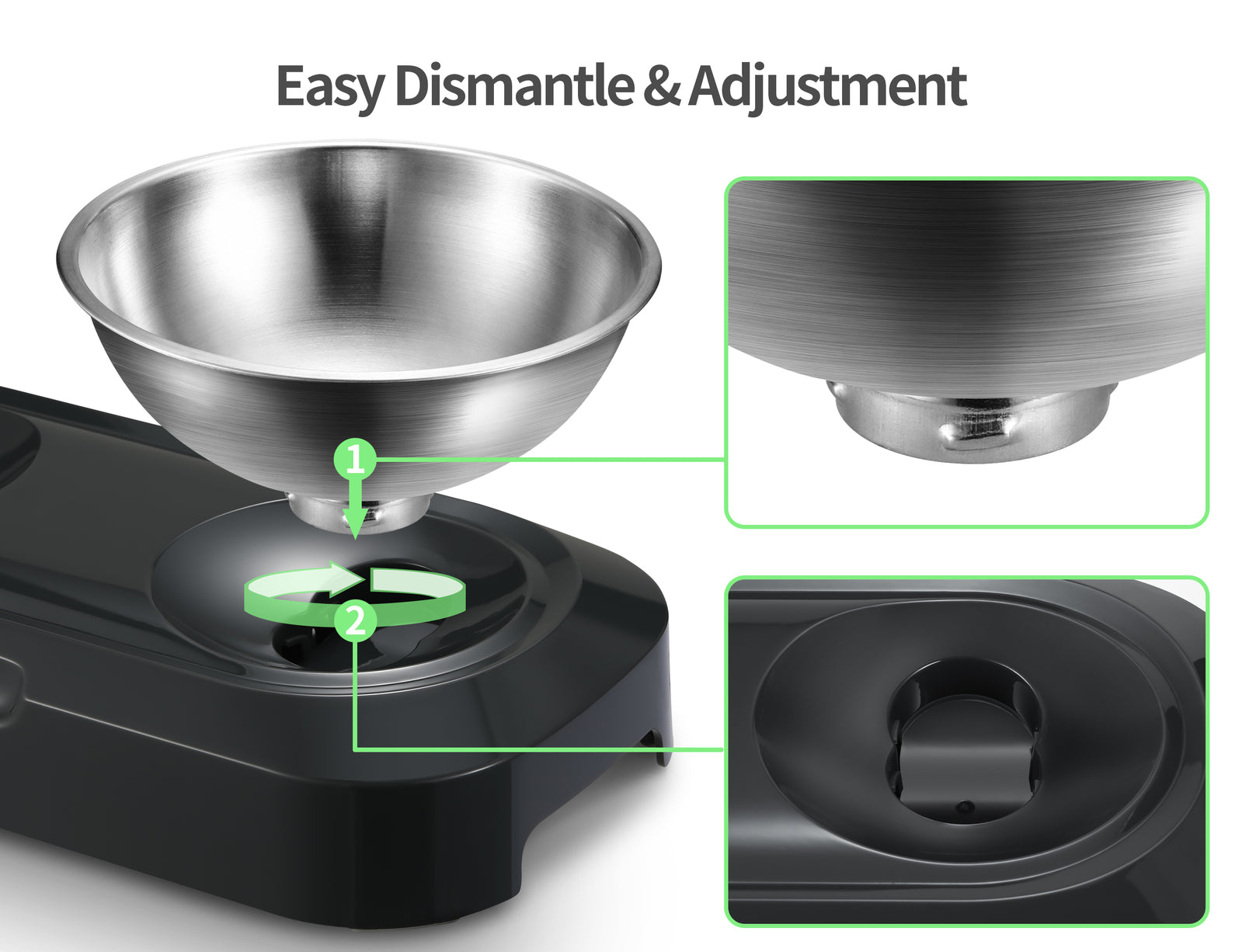 Portable Anti Slip Stainless Steel Pet Bowl for Travel and Everyday Use
