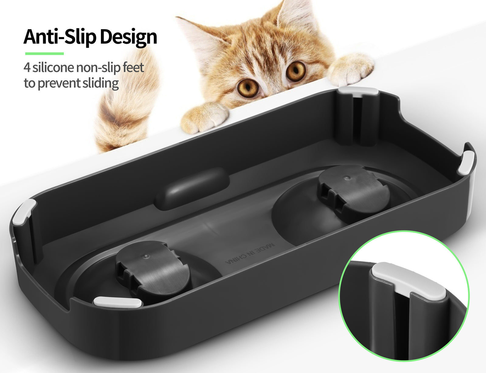 Portable Anti Slip Stainless Steel Pet Bowl for Travel and Everyday Use