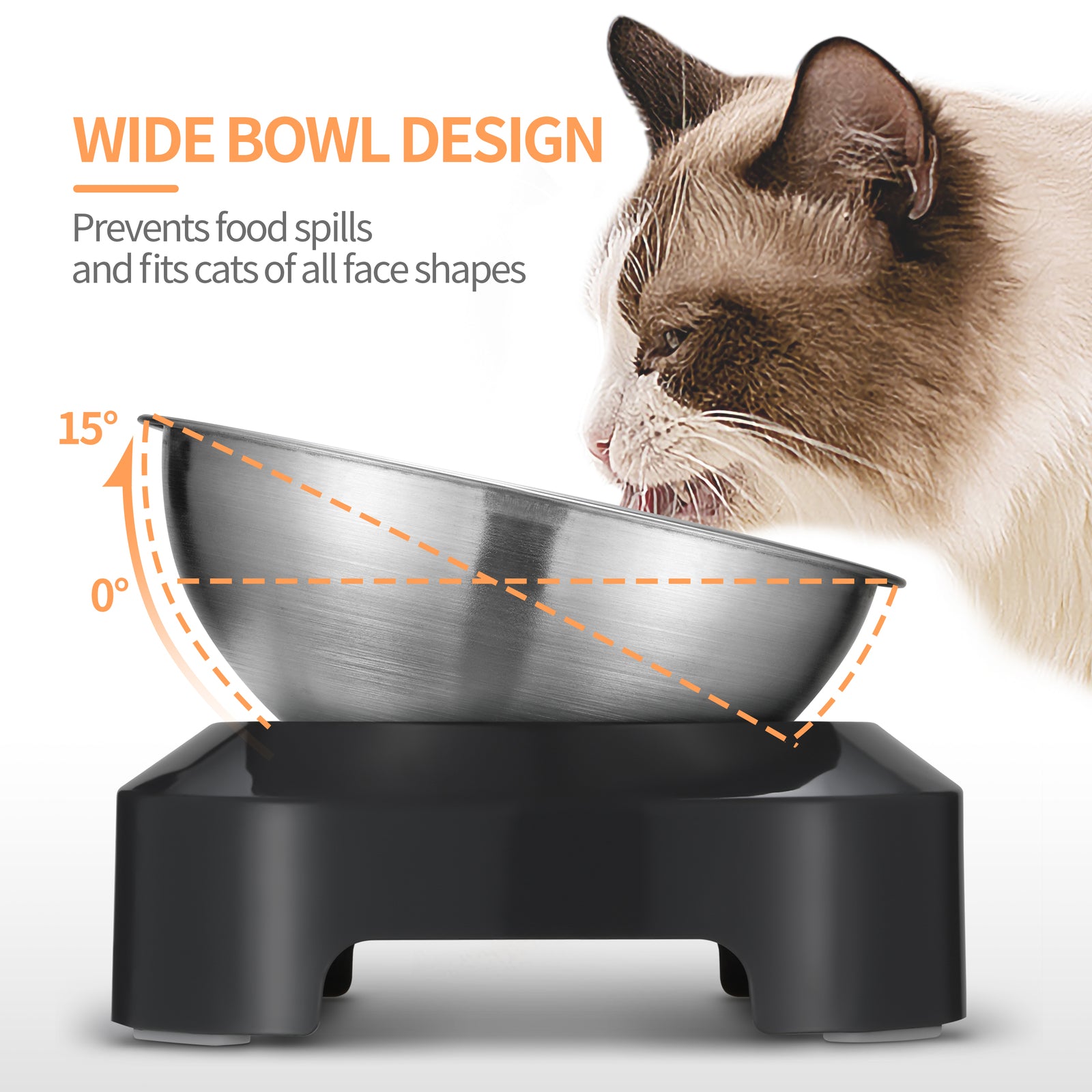 Portable Anti Slip Stainless Steel Pet Bowl for Travel and Everyday Use