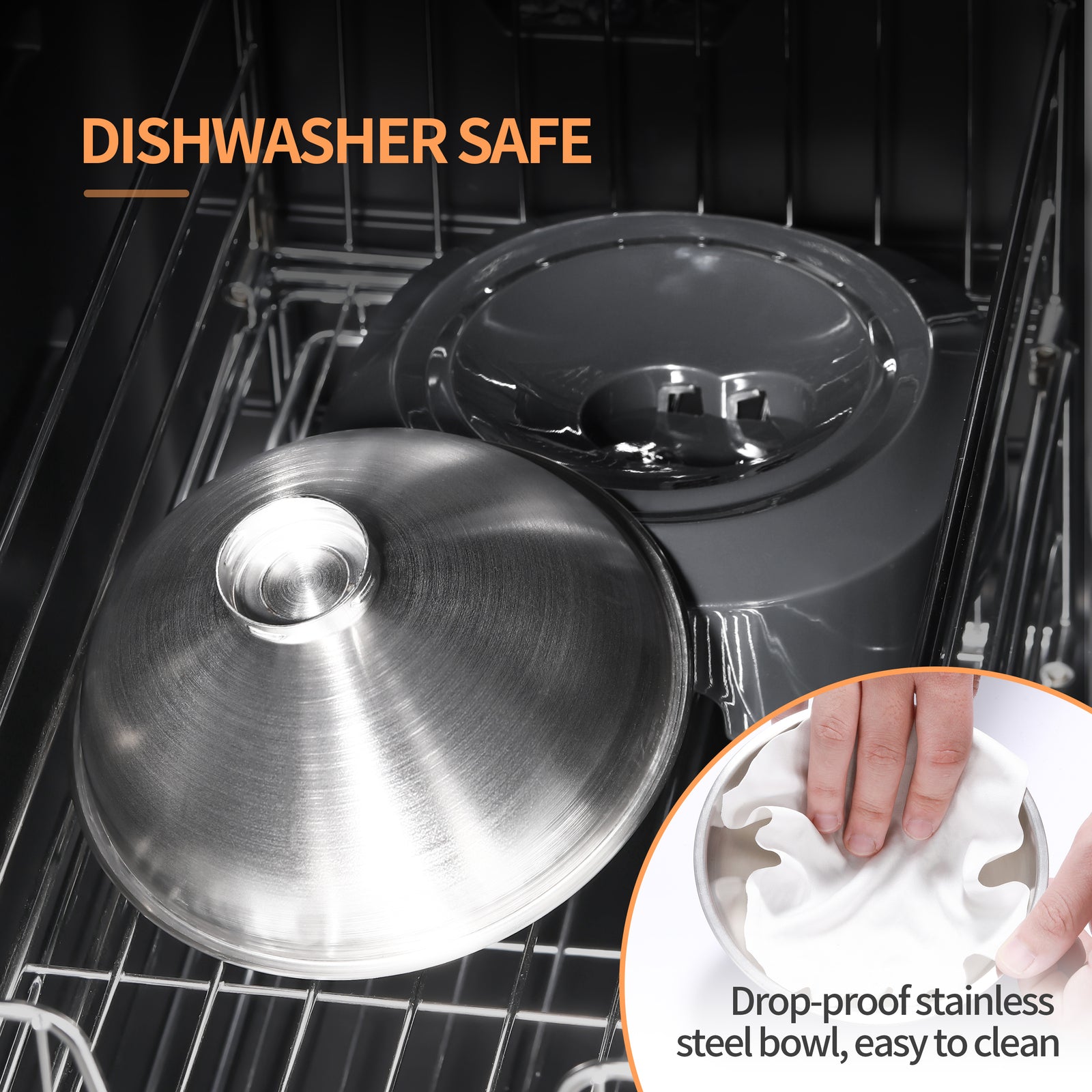 Portable Anti Slip Stainless Steel Pet Bowl for Travel and Everyday Use