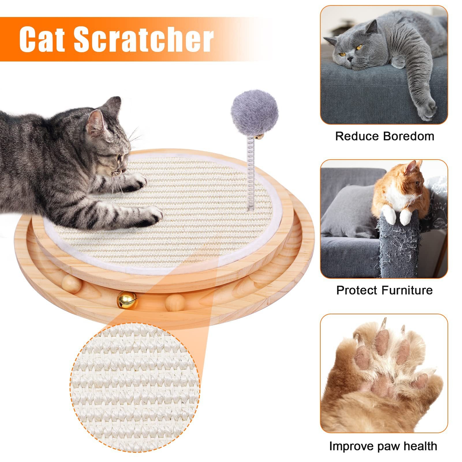 Wooden Cat Toy