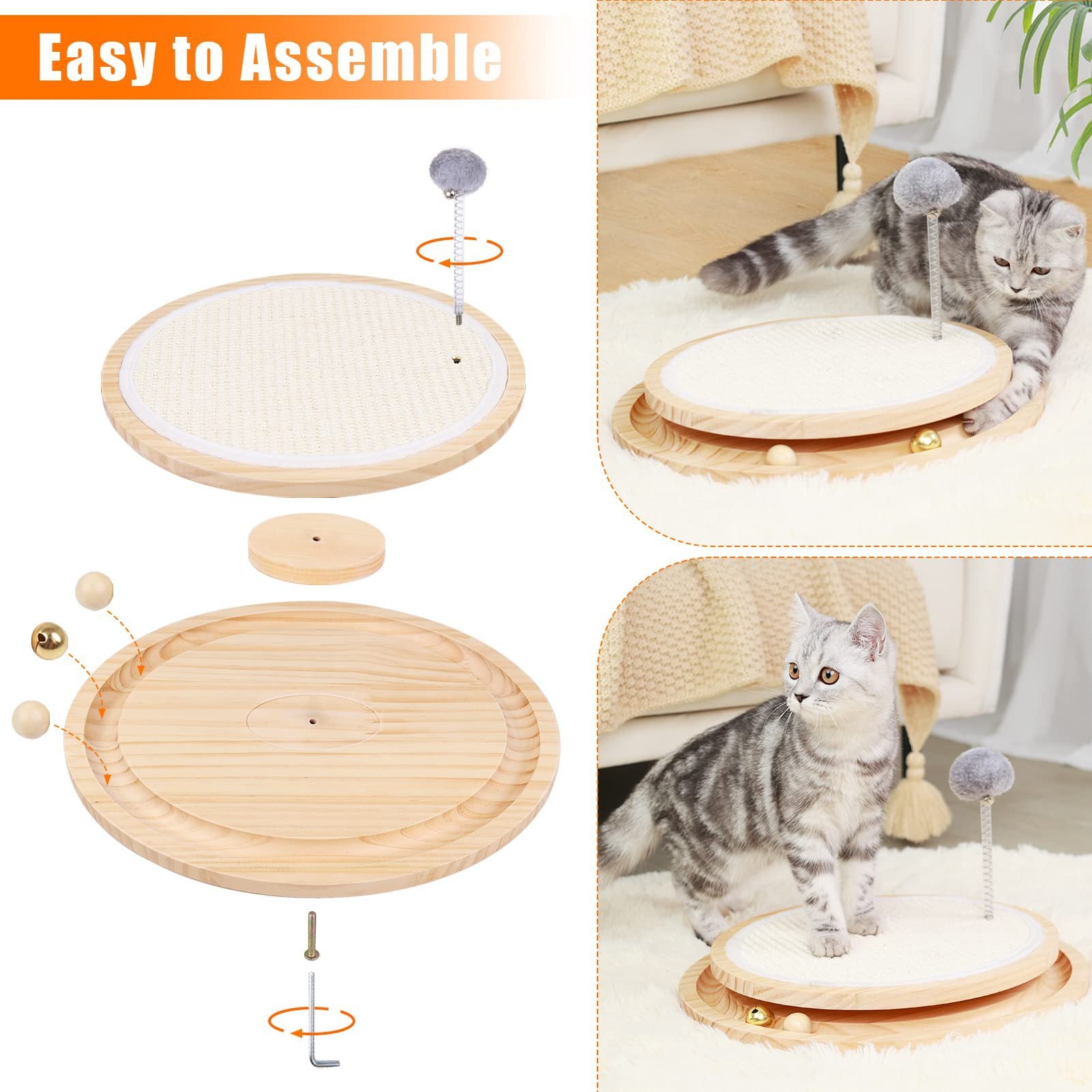 Wooden Cat Toy