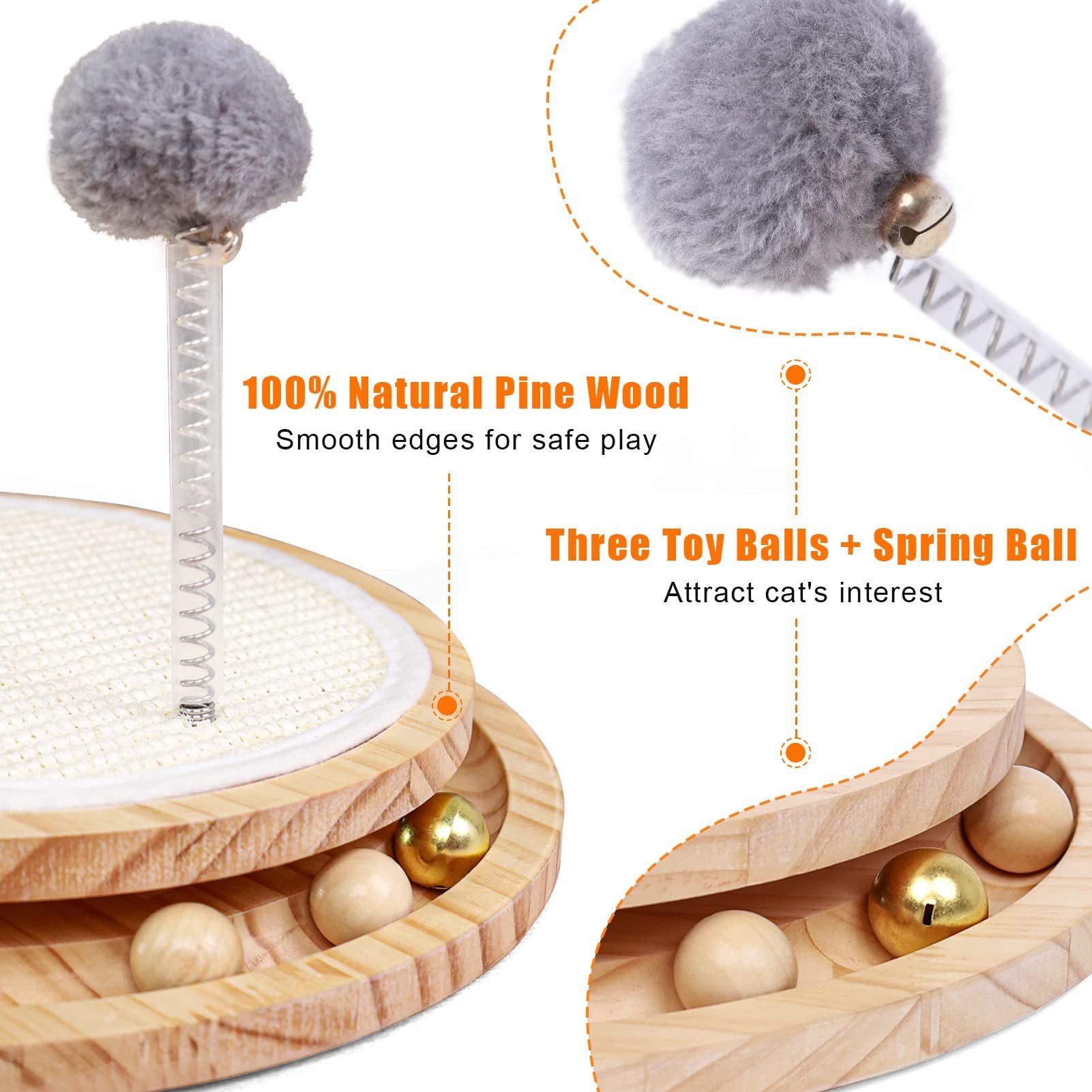 Wooden Cat Toy