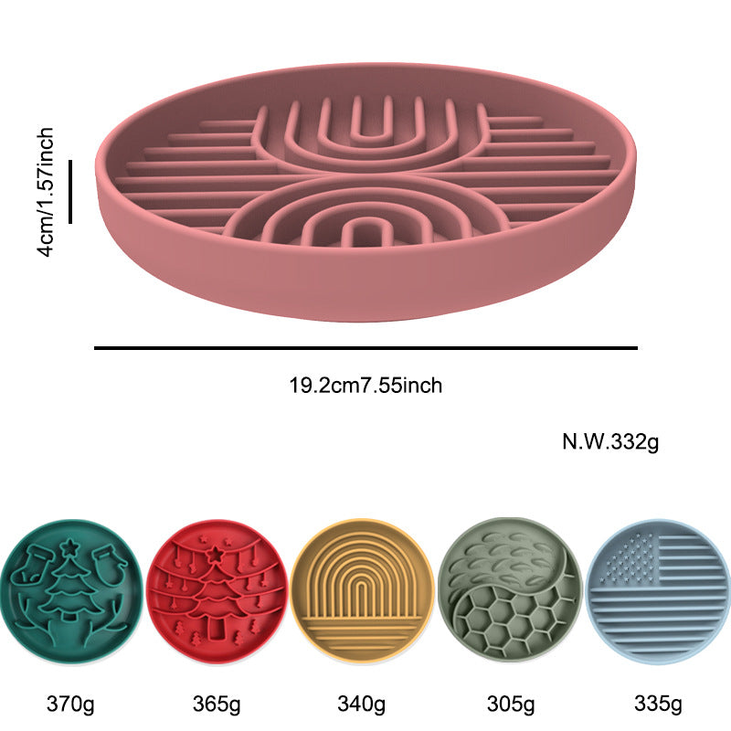 Silicone Slow Feeder Bowl for Dogs - Christmas