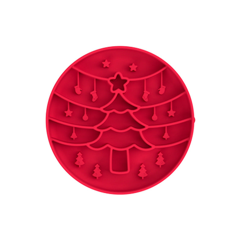 Silicone Slow Feeder Bowl for Dogs - Christmas