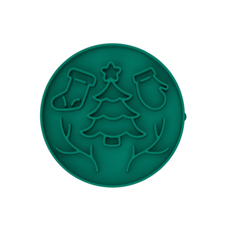Silicone Slow Feeder Bowl for Dogs - Christmas