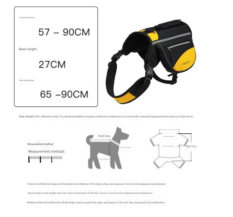 Reflective Dog Harness with Storage Bags