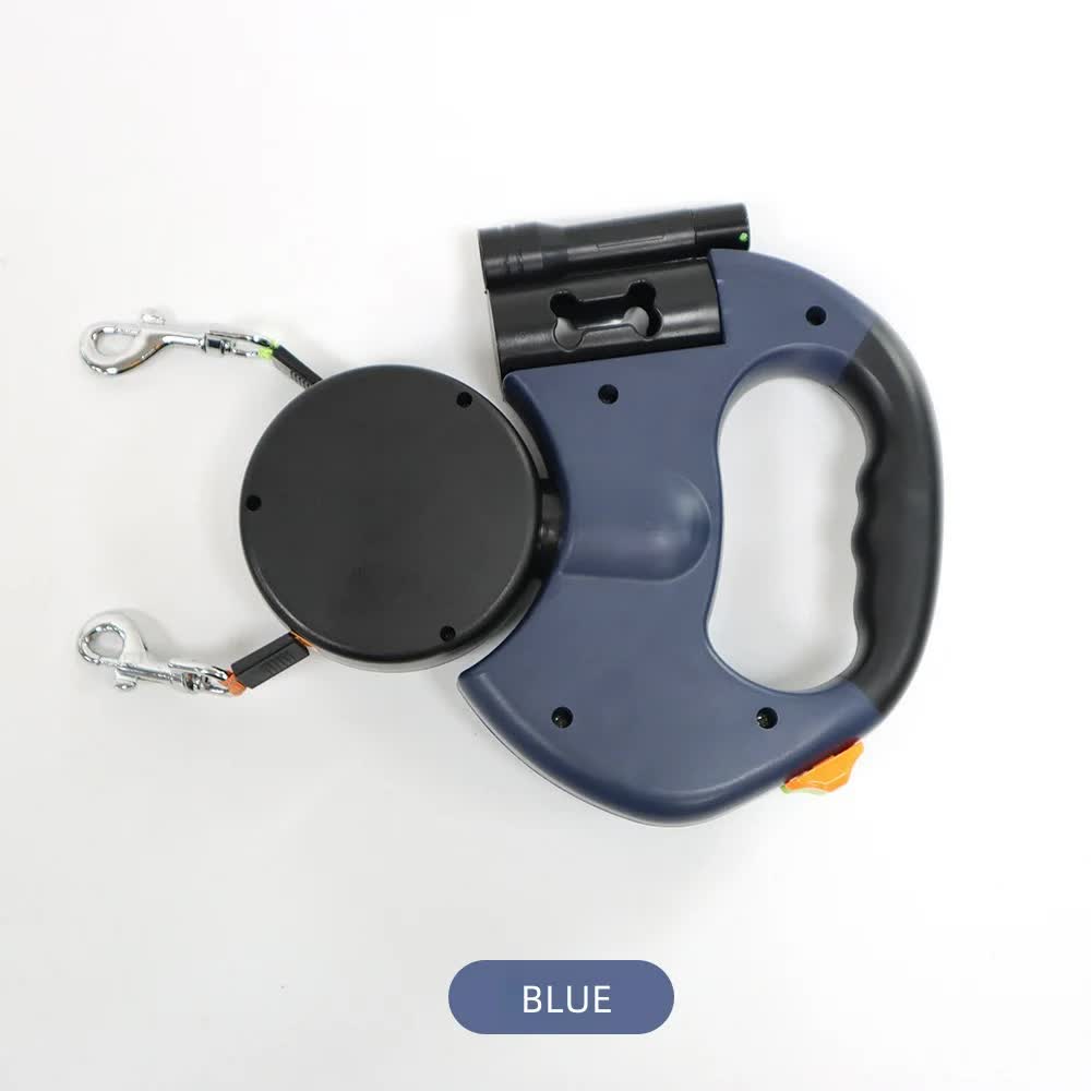 2-in-1 Retractable Dual Dog Leash