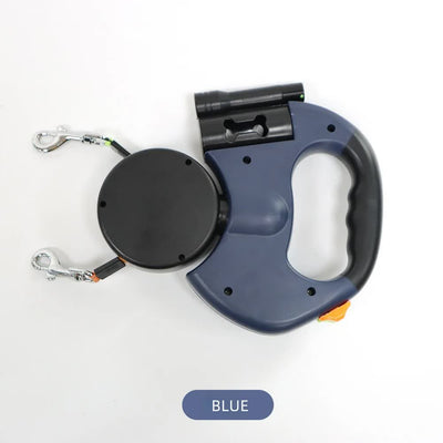 2-in-1 Retractable Dual Dog Leash