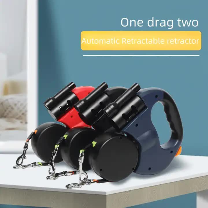 2-in-1 Retractable Dual Dog Leash