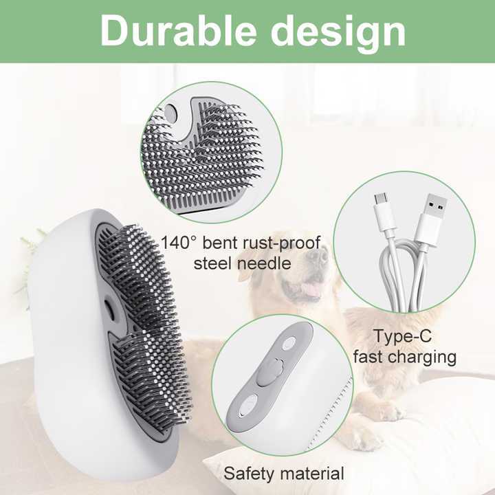 Pet Grooming Steam Brush