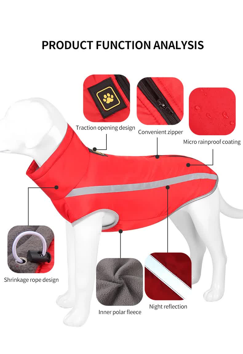 Reflective Quilted Winter Dog Vest Jacket for Outdoor Warmth and Comfort