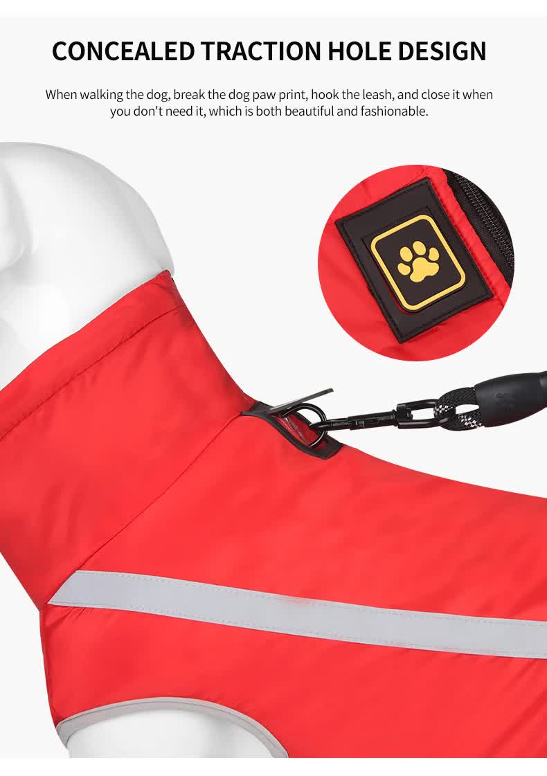 Reflective Quilted Winter Dog Vest Jacket for Outdoor Warmth and Comfort