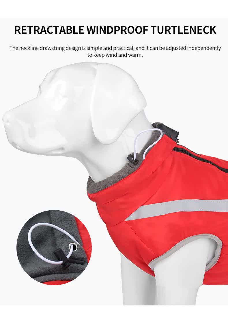 Reflective Quilted Winter Dog Vest Jacket for Outdoor Warmth and Comfort