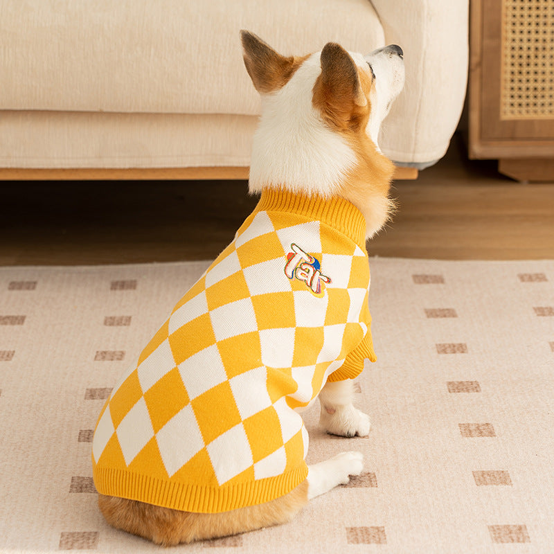 Classic Argyle Dog Sweater