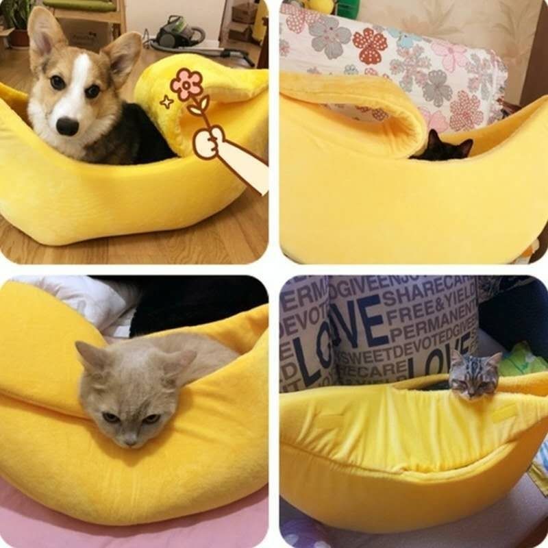 Cozy Banana Peel Pet Bed