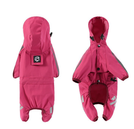 Dog Raincoat with leash hole