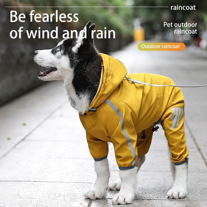 Dog Raincoat with leash hole