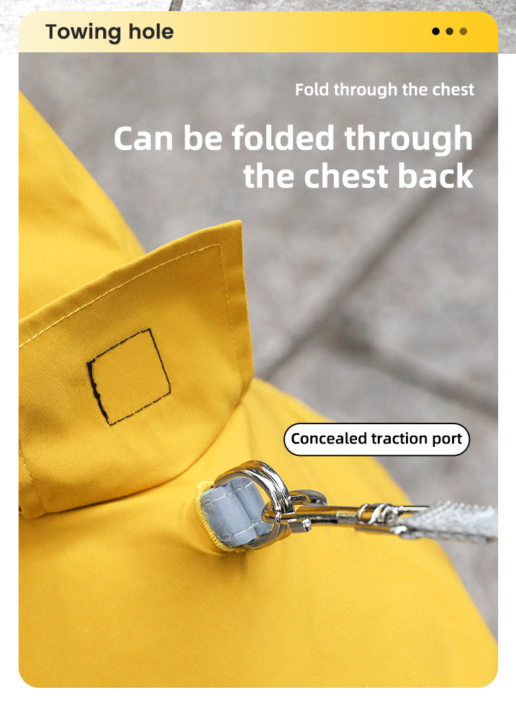 Dog Raincoat with leash hole