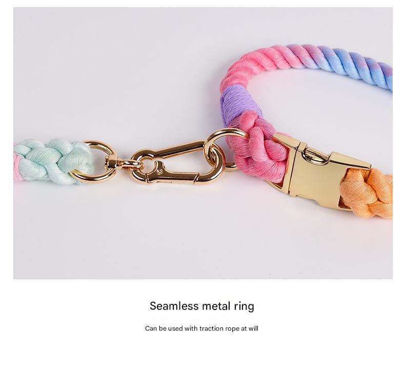 Slip-On Dog Leashes and Leather Dog Collar Leash Set