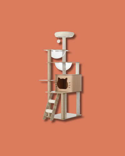 Wooden Cat Tree Tower