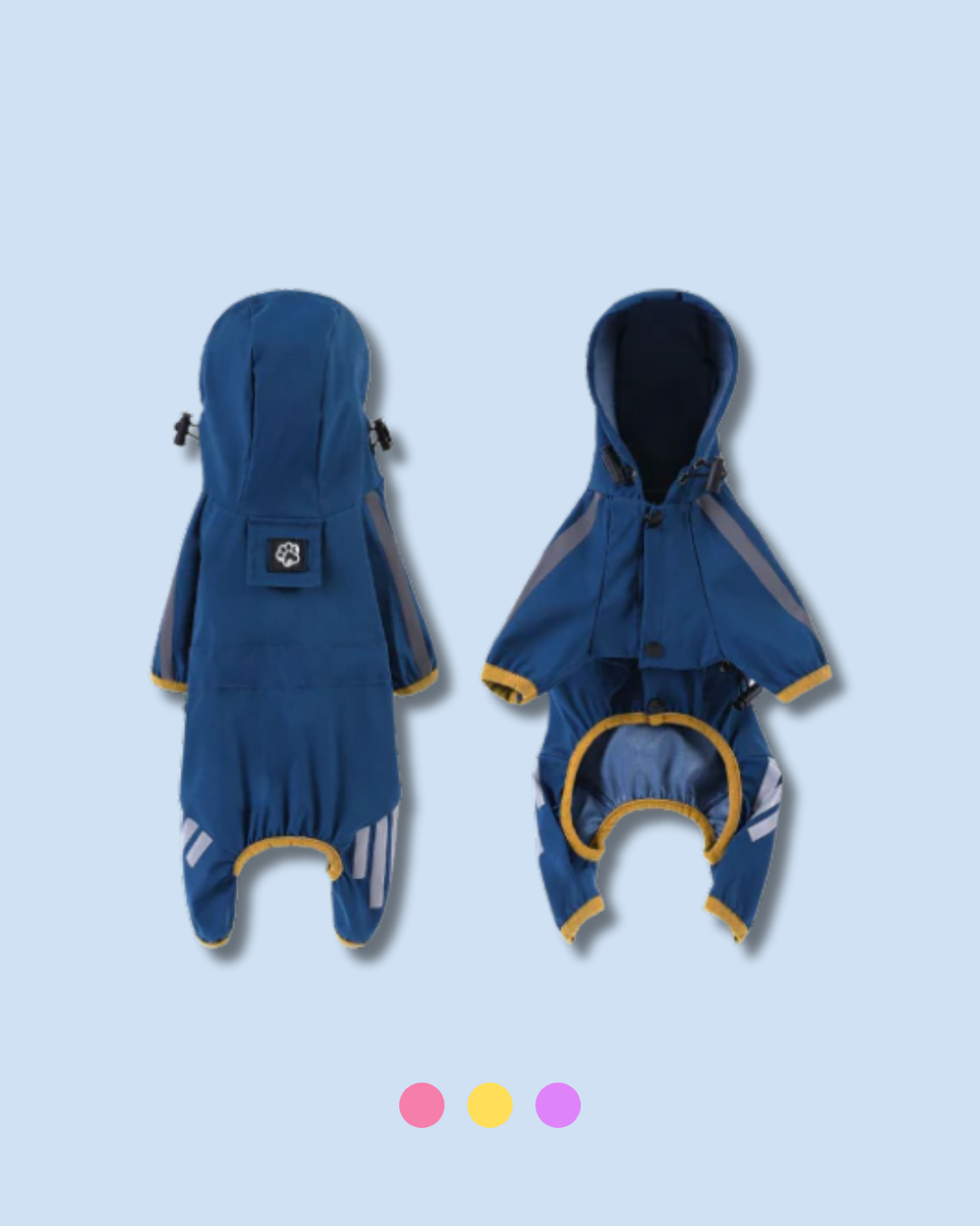 Dog Raincoat with leash hole